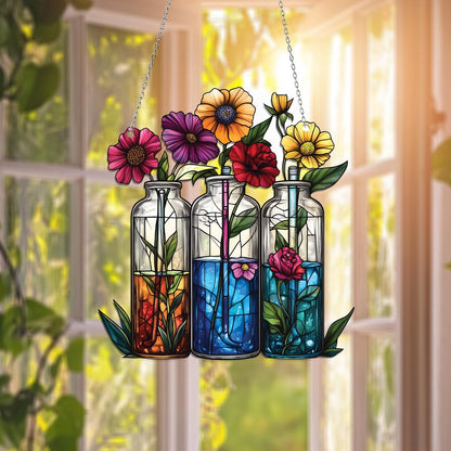 Science Classroom Acrylic Window Hanging, Chemistry Teacher Decor, Lab Glassware Art, Back to School STEM Gift for Teachers
