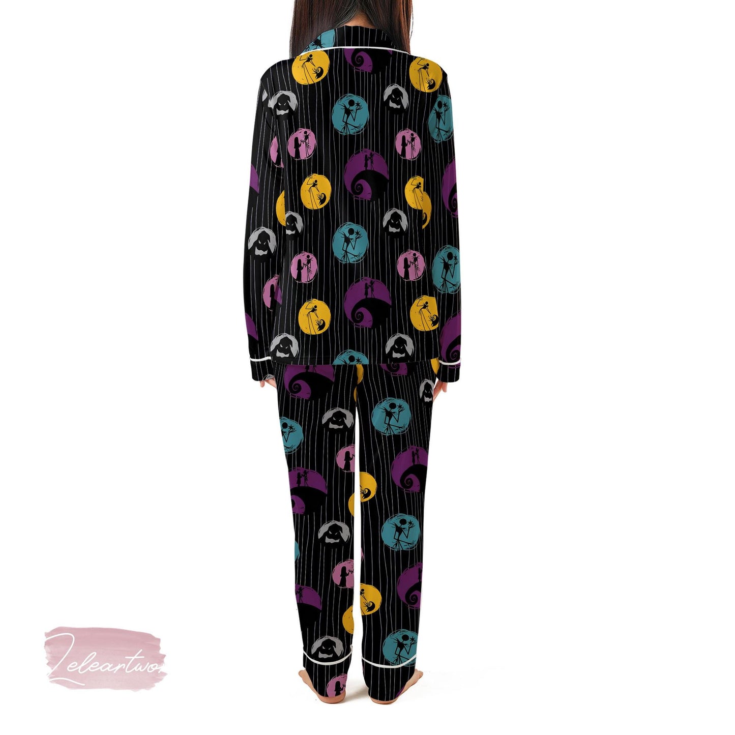 Nightmare Before Christmas Pajama Set – Jack Skellington Short Sleeve Sleepwear, Cute Halloween Loungewear Gift for Fans