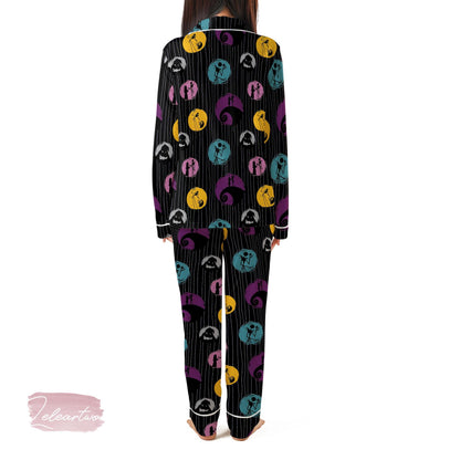 Nightmare Before Christmas Pajama Set – Jack Skellington Short Sleeve Sleepwear, Cute Halloween Loungewear Gift for Fans