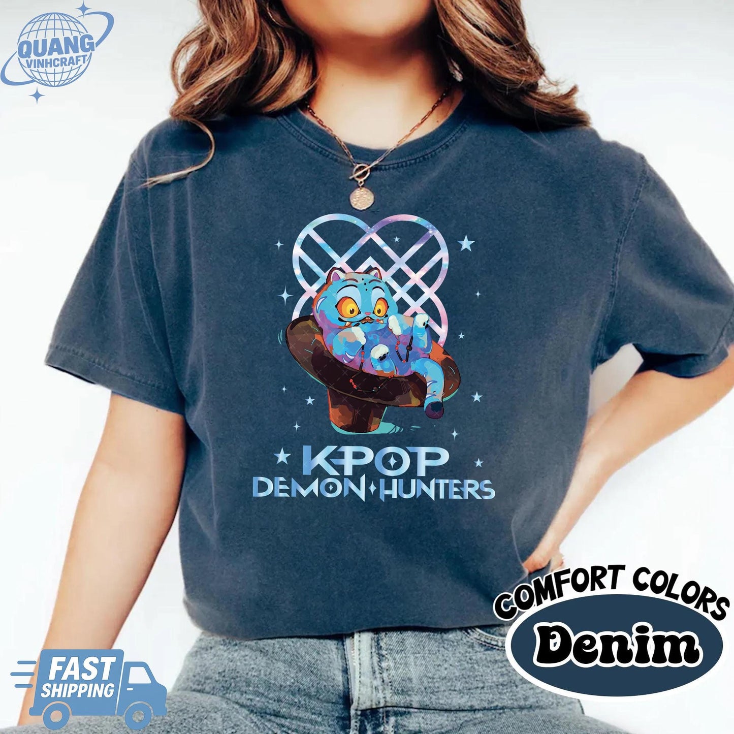 Kpop Demon Hunters Tiger Shirt, Merch Kpop Shirt, Hunters Tiger fan, Derpy Tiger And Bird Demon Hunter Tiger Tee,Kpop Demon Hunters Shirt