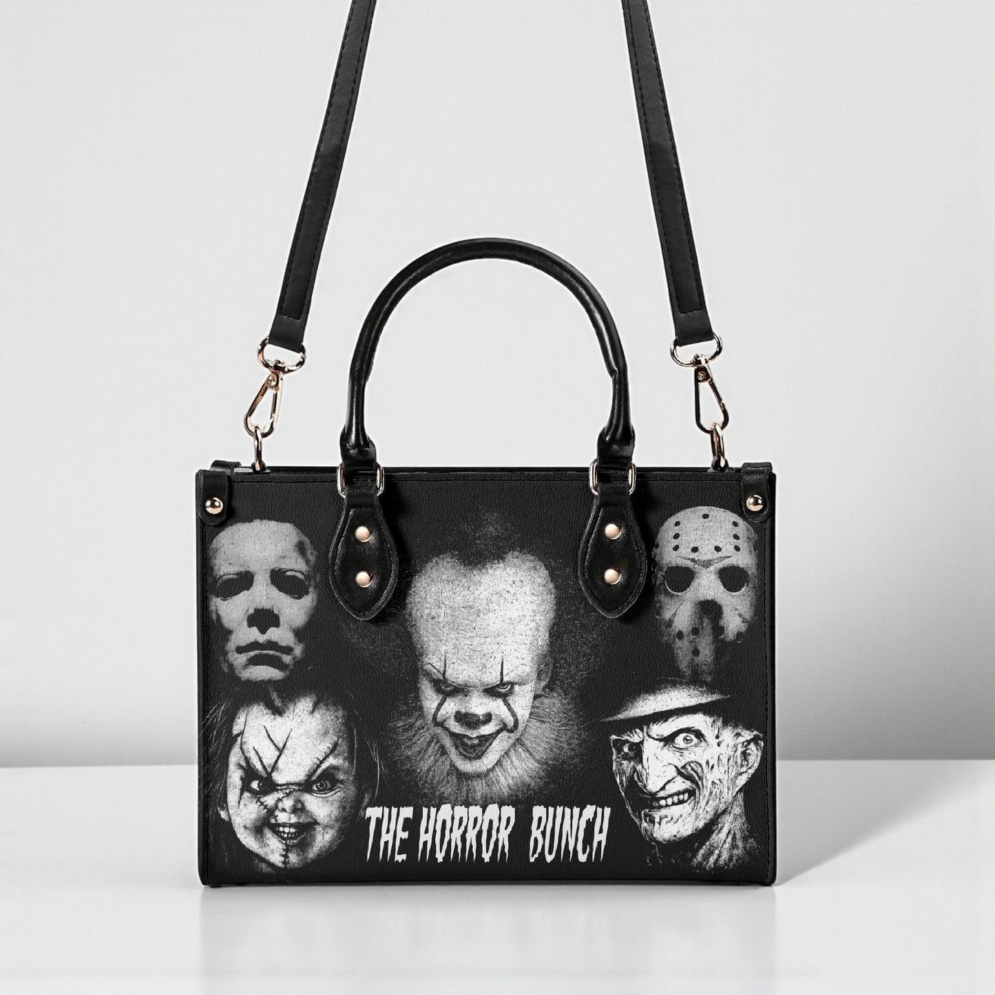 The Horror Bunch Handbag| Horror Handbag | Top-Grain Leather| Vegan Leather | Scary Movie Lovers Bag | Custom Tote Bag | Scary Movie Lovers