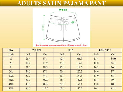 Witchy Magic Satin Pajama Set, Fantasy Spellbook, Potion, Bat & Crystal Print Sleepwear, Magical Short Sleeve Button Up Loungewear For Women