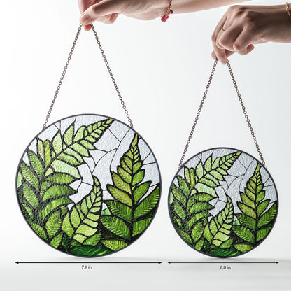 Fern Plant STAINED GLASS Suncatcher, Tropical Leaf Suncatcher, Fern Plant Light Catcher, Plant Mom Gift, Fern Plant Glass Wall Decor