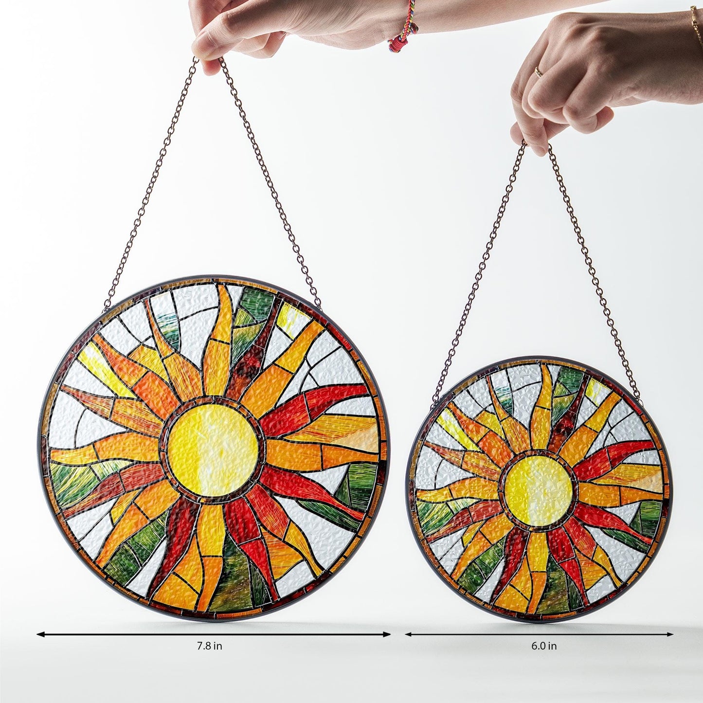 Sun Glass Suncatcher, Sun Suncatcher Ornament, Whimsical Spiral Sun, Sun Art, Sun Set Lover Gift, Sun Home Decor, New Home Decor, mom gift