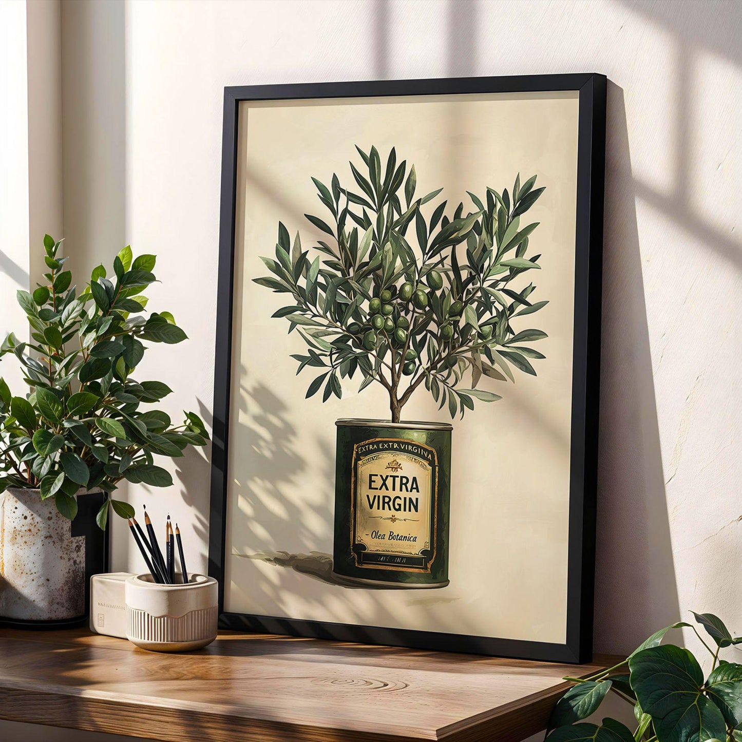 Olive Tree Kitchen Wall Art Extra Virgin Olive Oil Poster Rustic Greenery Dining Room Print Country Kitchen Oil Painting Wall Art Poster