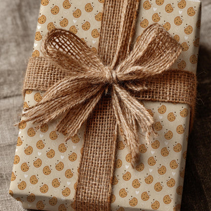 Cookie Theme Wrapping Paper: Glossy or Matte Finish