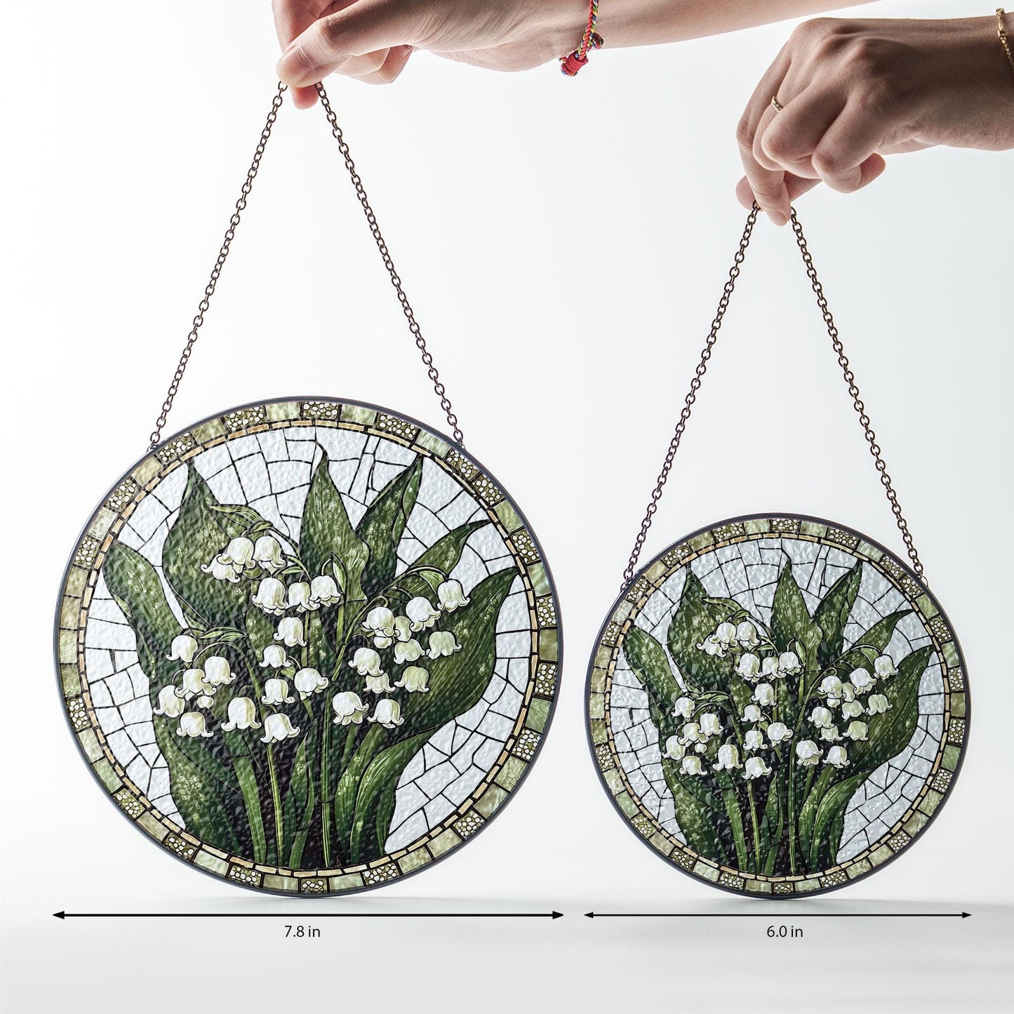 Lily Of Valley Flowers Stained Glass Suncatcher, Lily Suncatcher, Garden Decoration, Grandma gift, Gift For Her, Gift For Lily Of Valley