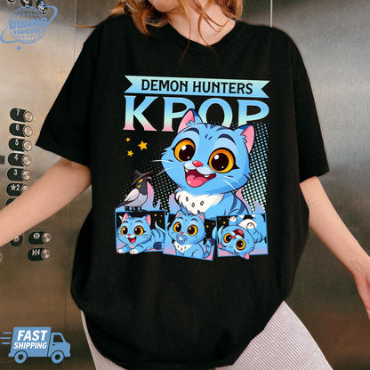 Kpop Demon Hunters Tiger Shirt, Merch Kpop Shirt, Hunters Tiger fan, Derpy Tiger And Bird Demon Hunter Tiger Tee,Kpop Demon Hunters Shirt