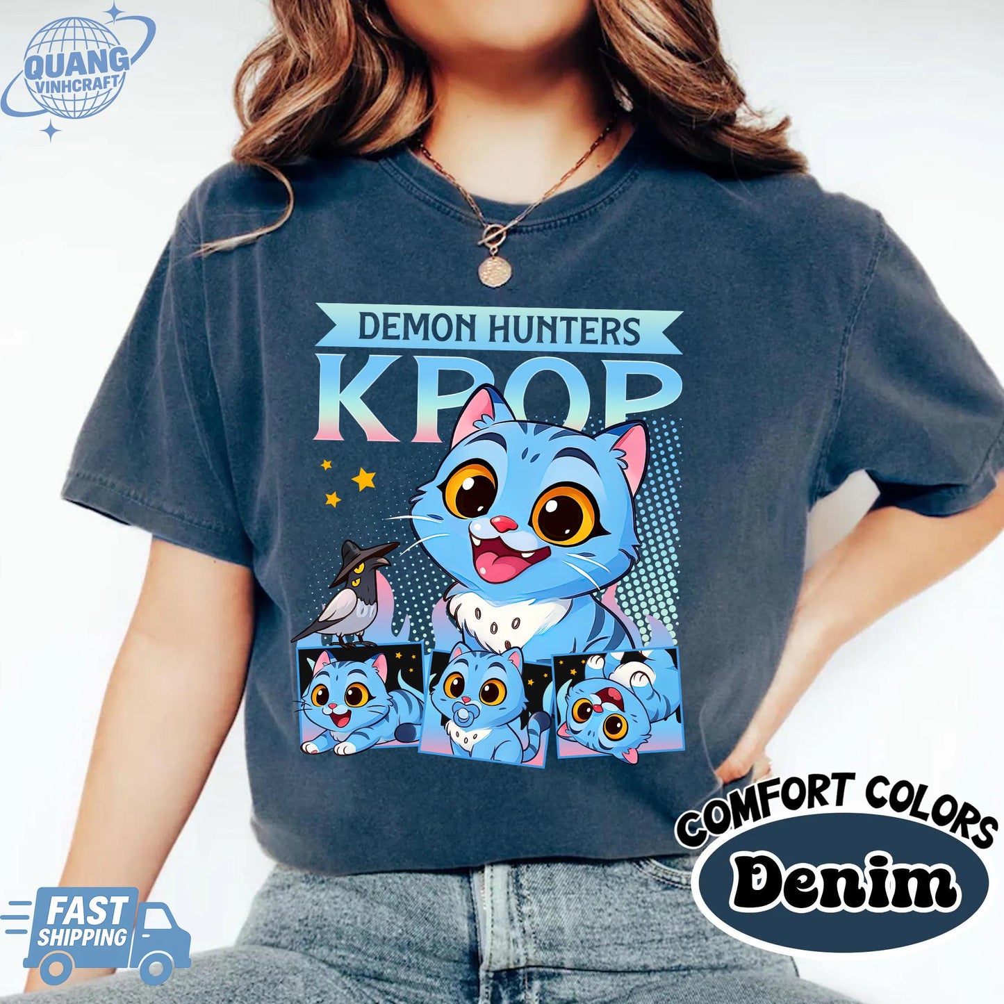 Kpop Demon Hunters Tiger Shirt, Merch Kpop Shirt, Hunters Tiger fan, Derpy Tiger And Bird Demon Hunter Tiger Tee,Kpop Demon Hunters Shirt