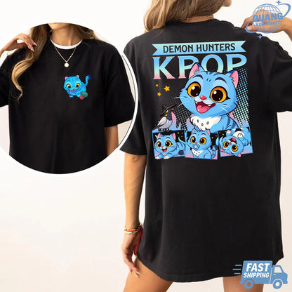 Kpop Demon Hunters Tiger Shirt, Merch Kpop Shirt, Hunters Tiger fan, Derpy Tiger And Bird Demon Hunter Tiger Tee,Kpop Demon Hunters Shirt
