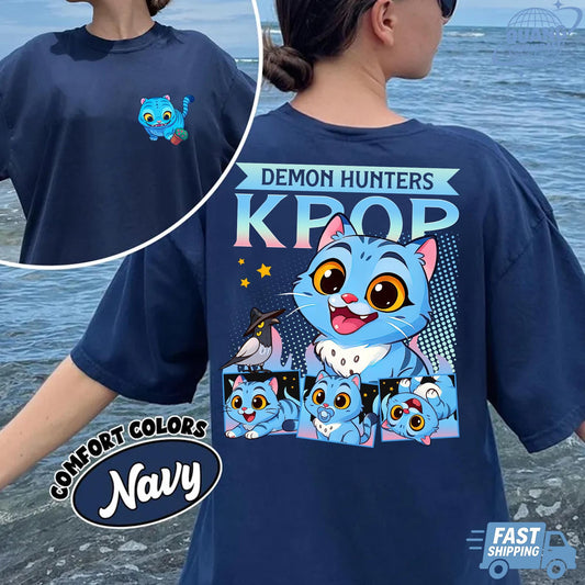 Kpop Demon Hunters Tiger Shirt, Merch Kpop Shirt, Hunters Tiger fan, Derpy Tiger And Bird Demon Hunter Tiger Tee,Kpop Demon Hunters Shirt