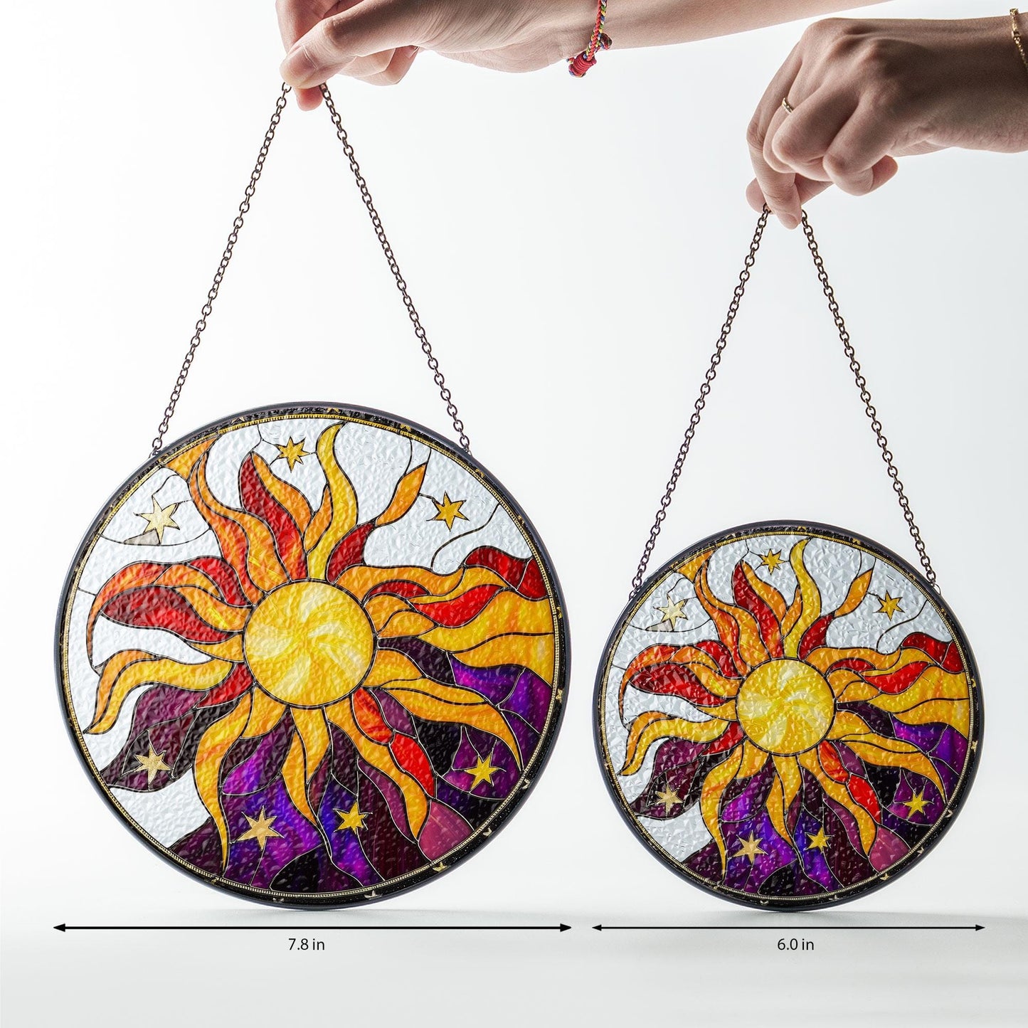 Sun Glass Suncatcher, Sun Suncatcher Ornament, Whimsical Spiral Sun, Sun Art, Sun Set Lover Gift, Sun Home Decor, New Home Decor, mom gift