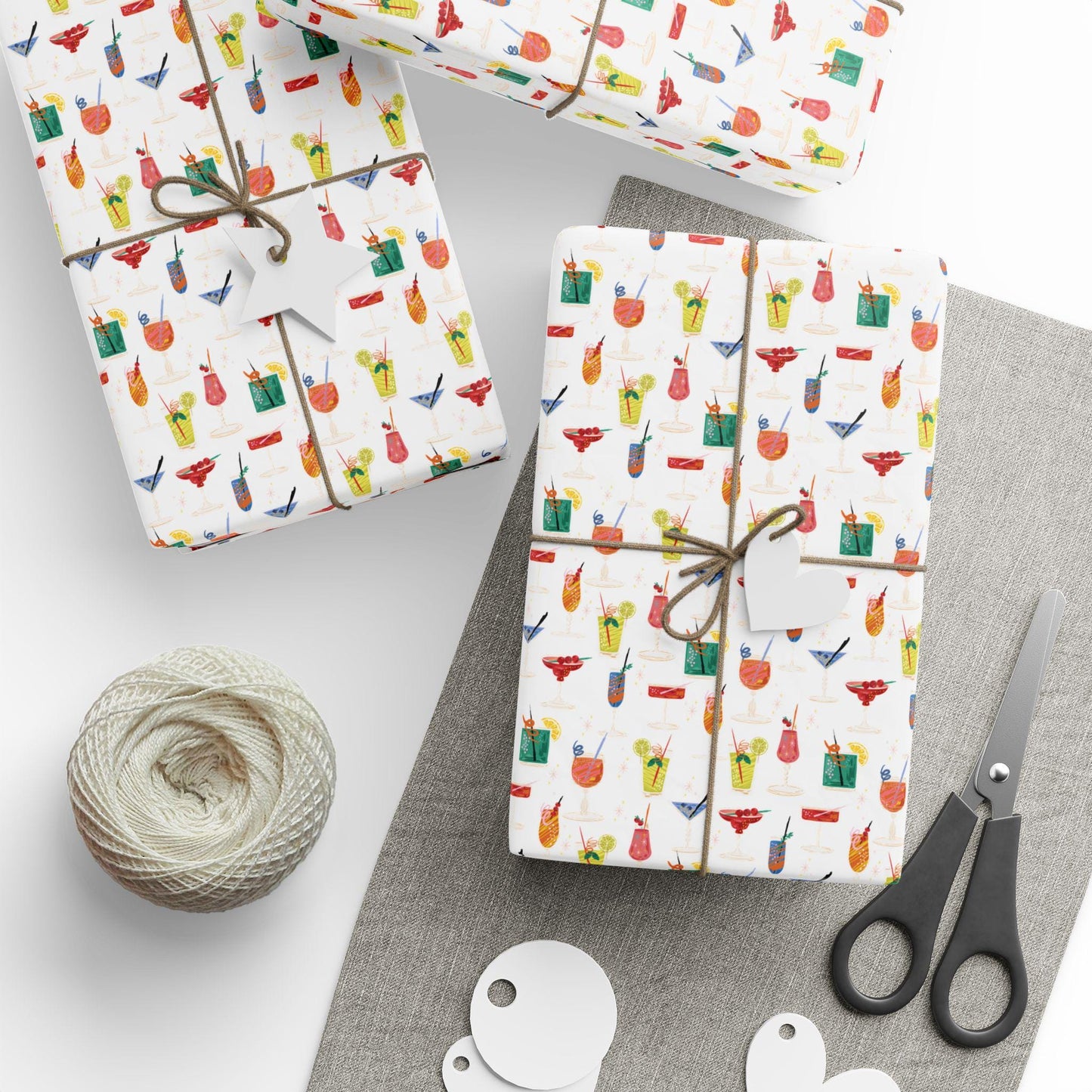 Summer Cocktail print martini Bachelorette Wrapping Paper Alcohol Gift Wrap Wine & Spirits Aperol spritz Party Italian Summer Beach Birthday