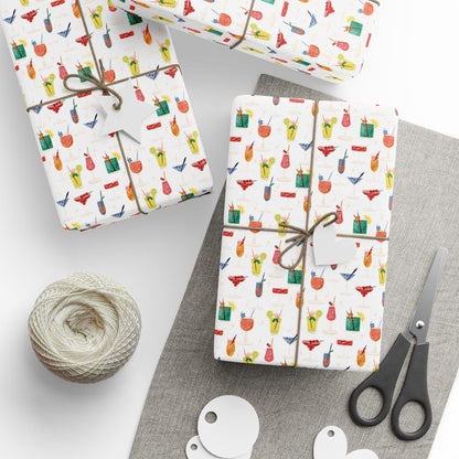 Summer Cocktail print martini Bachelorette Wrapping Paper Alcohol Gift Wrap Wine & Spirits Aperol spritz Party Italian Summer Beach Birthday