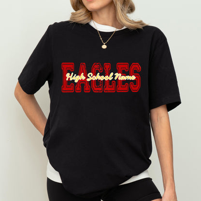 Custom School Mascot Comfort Colors Shirt: Football Volleyball Team Tee