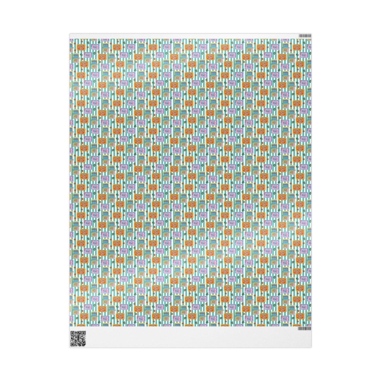 Sardine Print Wrapping Paper Mediterranean tinned fish Fisherman Aesthetic Vintage Food Art for Seafood print foodie Gifts Amalfi Coast