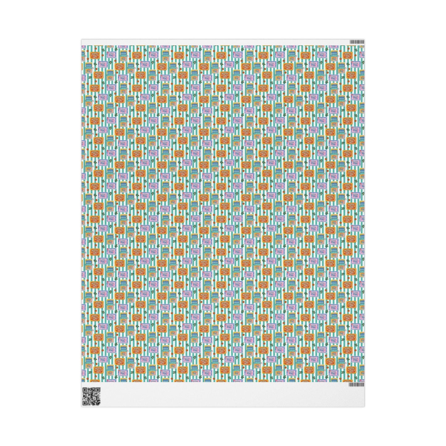 Sardine Print Wrapping Paper Mediterranean tinned fish Fisherman Aesthetic Vintage Food Art for Seafood print foodie Gifts Amalfi Coast