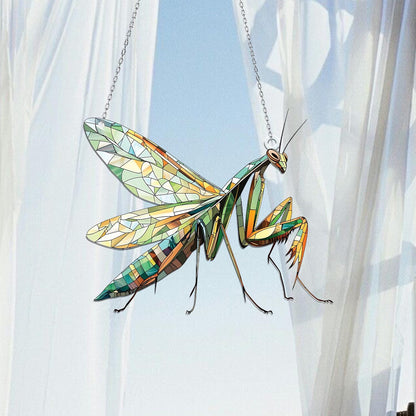 Praying Mantis Acrylic Window Hanging, Mantis Ornament, Mantis Lover Decor, Insect Gift, Yard Decor, Animal Lover Decor, Insect Decor Gift