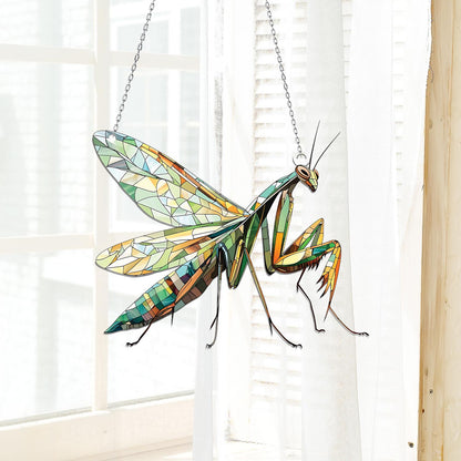 Praying Mantis Acrylic Window Hanging, Mantis Ornament, Mantis Lover Decor, Insect Gift, Yard Decor, Animal Lover Decor, Insect Decor Gift