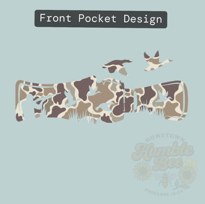 Youth Camo Duck Hunting T-Shirt | Mallard Flight Outdoor Tee | Front & Back Design |Waterfowl Shirt for Kids | Gildan Outdoors Graphic Tee