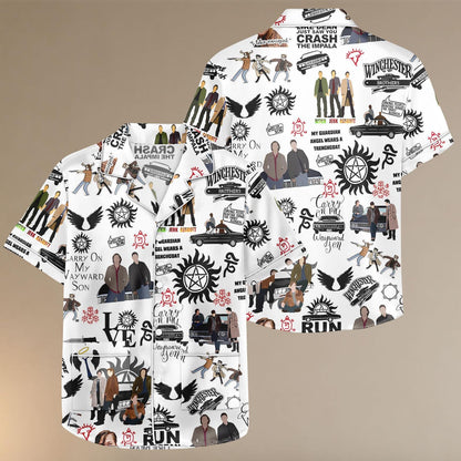 Supernatural Satin Pajamas Shorts, Winchester Brothers Sleepwear, Carry On My Wayward Son Pajamas, TV Show Pajamas, Gift For Her