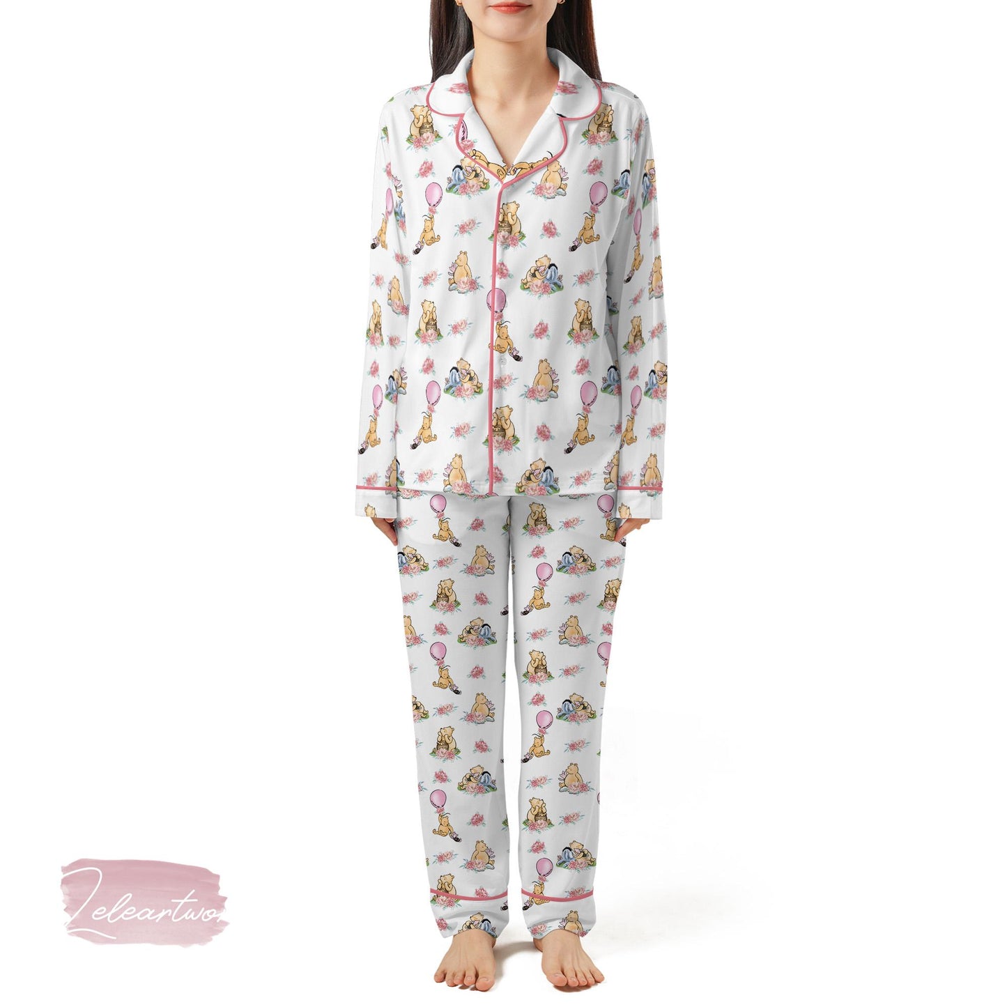 Baby Girl Winnie the Pooh Pajama Set – Cute Classic Bear Short Sleeve Sleepwear, Soft Nursery Loungewear Gift