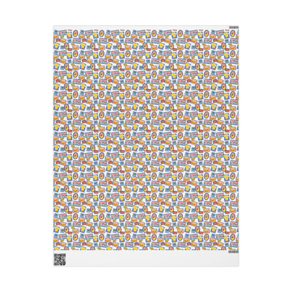 Tropical fruits Wrapping Paper Coconut girl Lemons Beach Gift Wrap Exotic fruits Hawaii Birthday bachelorette ocean coastal wedding wrapping