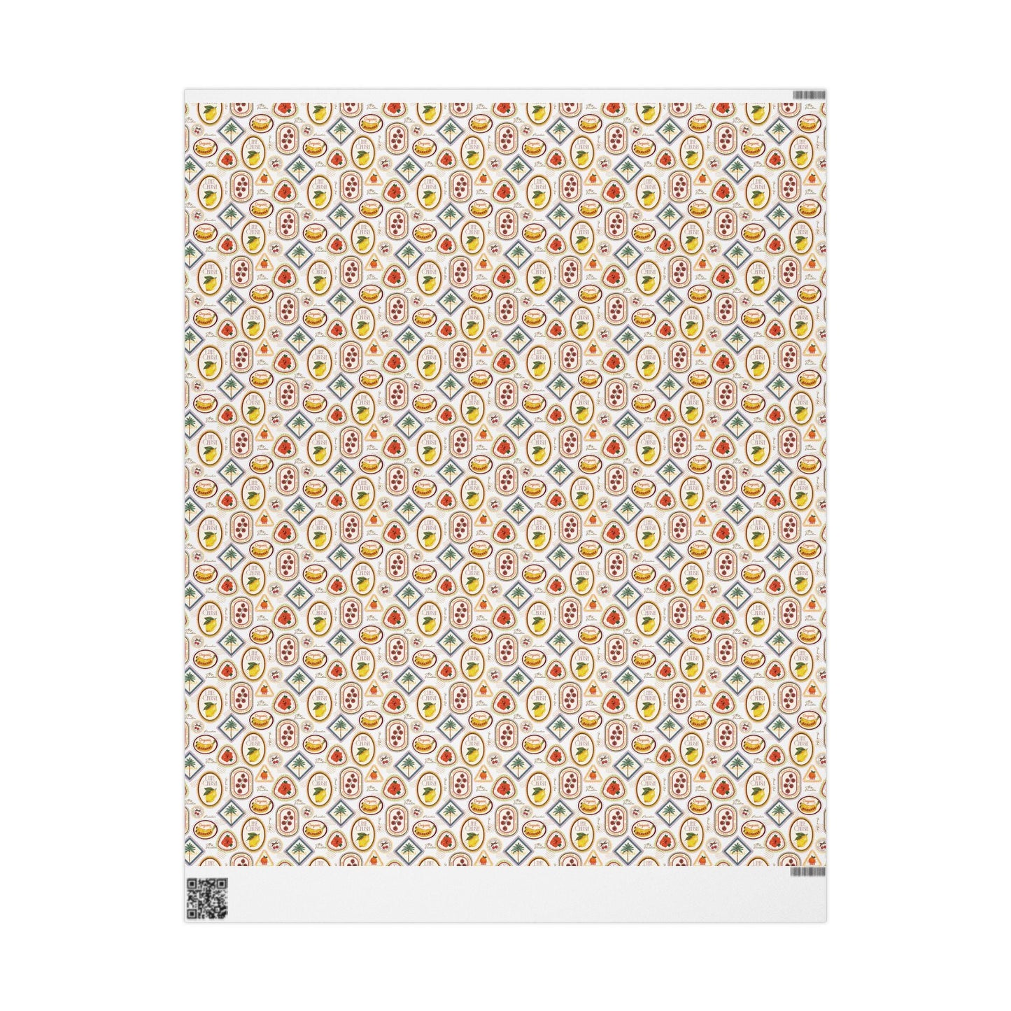 Vintage Tropical Coastal Wrapping Paper Hibiscus Palms Lemons for Beach Birthday Bachelorette Summer Hawaii Wedding Gift Wrap Island Theme