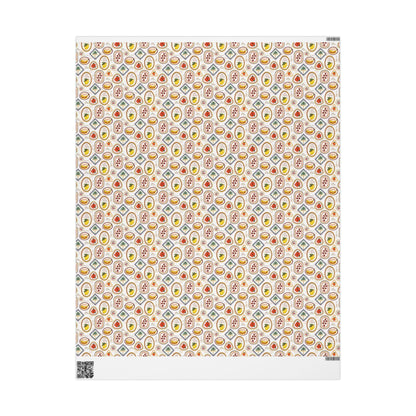Vintage Tropical Coastal Wrapping Paper Hibiscus Palms Lemons for Beach Birthday Bachelorette Summer Hawaii Wedding Gift Wrap Island Theme