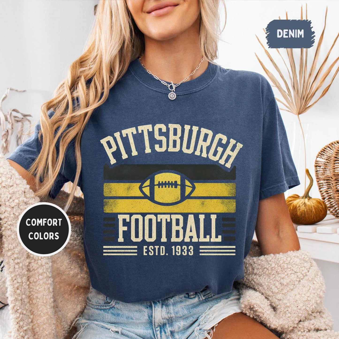 Pittsburgh Football 90s Style Shirt, Pittsburgh Sweatshirt, Graphic Tee Gift For Football Fan Sports, Game Day Shirt, Pittsburgh Fan