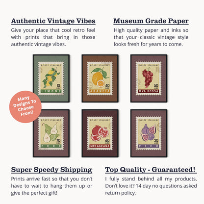 Cherry Poster, Cherry Fruit Market Print | Italian Food Art | Funky Fruit Poster, Cherry Wall Art, Cooking Kitchen Art