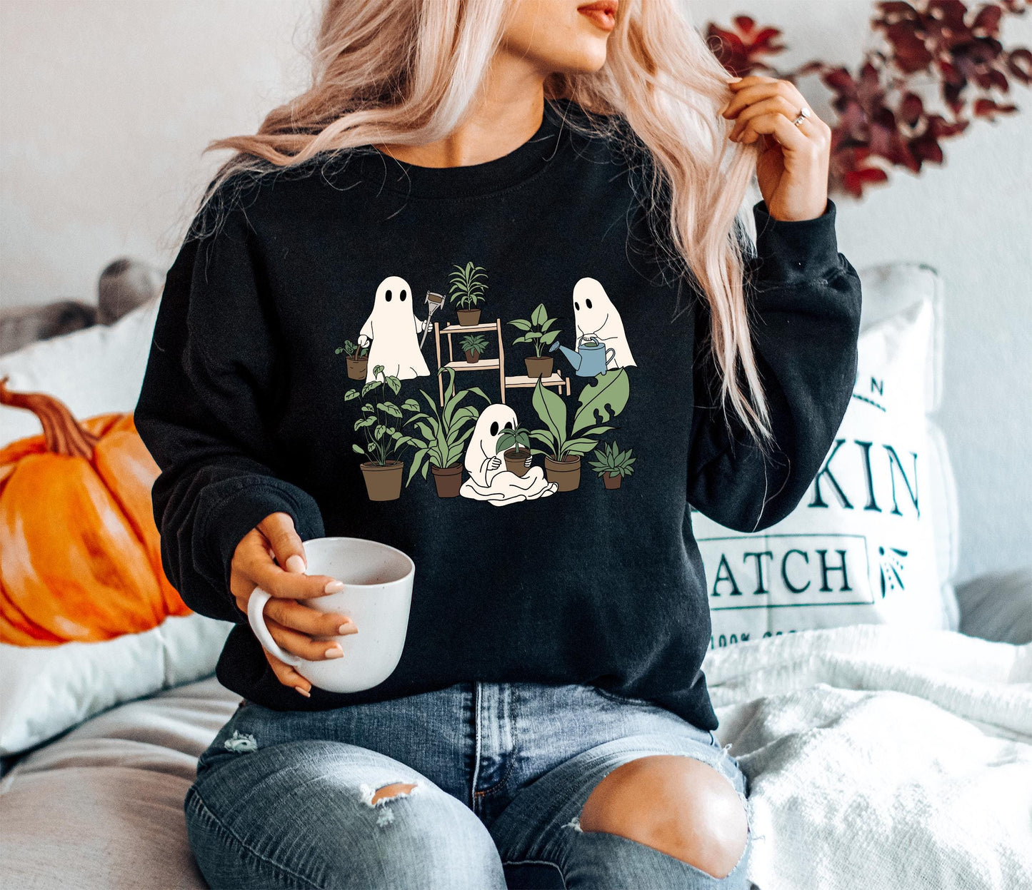 Ghost Plant Shirts Crazy Plant Lady TShirt, Ghost Plant Lady, Halloween Plants ,Ghost Plant Lady, Ghost Plant Shirts