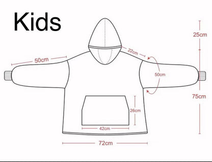 Anime Blanket Hoodie  oversize snuggle Sherpa    unisex adults and kids