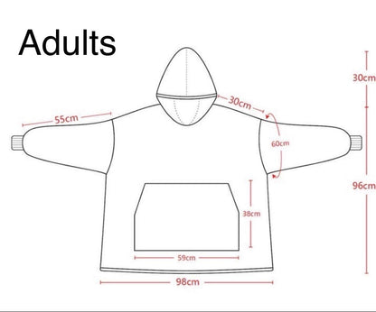 Anime Blanket Hoodie  oversize snuggle Sherpa Kuromi hello kitty  Blanket Hoodie unisex adults and kids