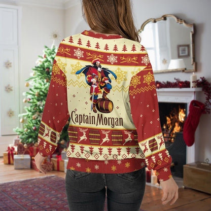 Christmas Captain Morgan Ugly Sweater, Captain Morgan Shirt, Rum Xmas Sweater, Captain Morgan Christmas Sweater, Drinking Lover Gift