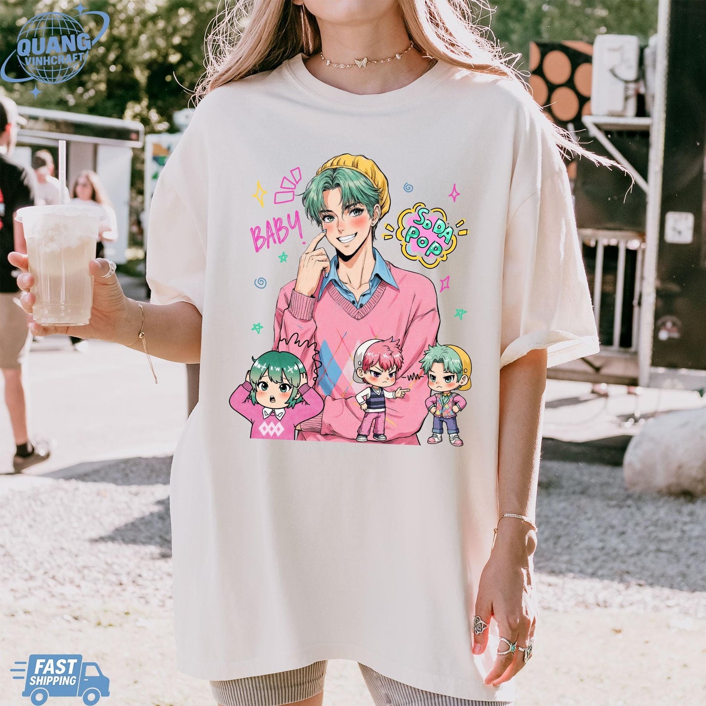 Baby Saja Unisex T-shirt, Saja Boys Soda Pop Tee, Kpop Cute Graphic Tee, KPDH Y2K Shirt, Baby Saja Fan Merch, Aesthetic Graphic Tshirt Gift