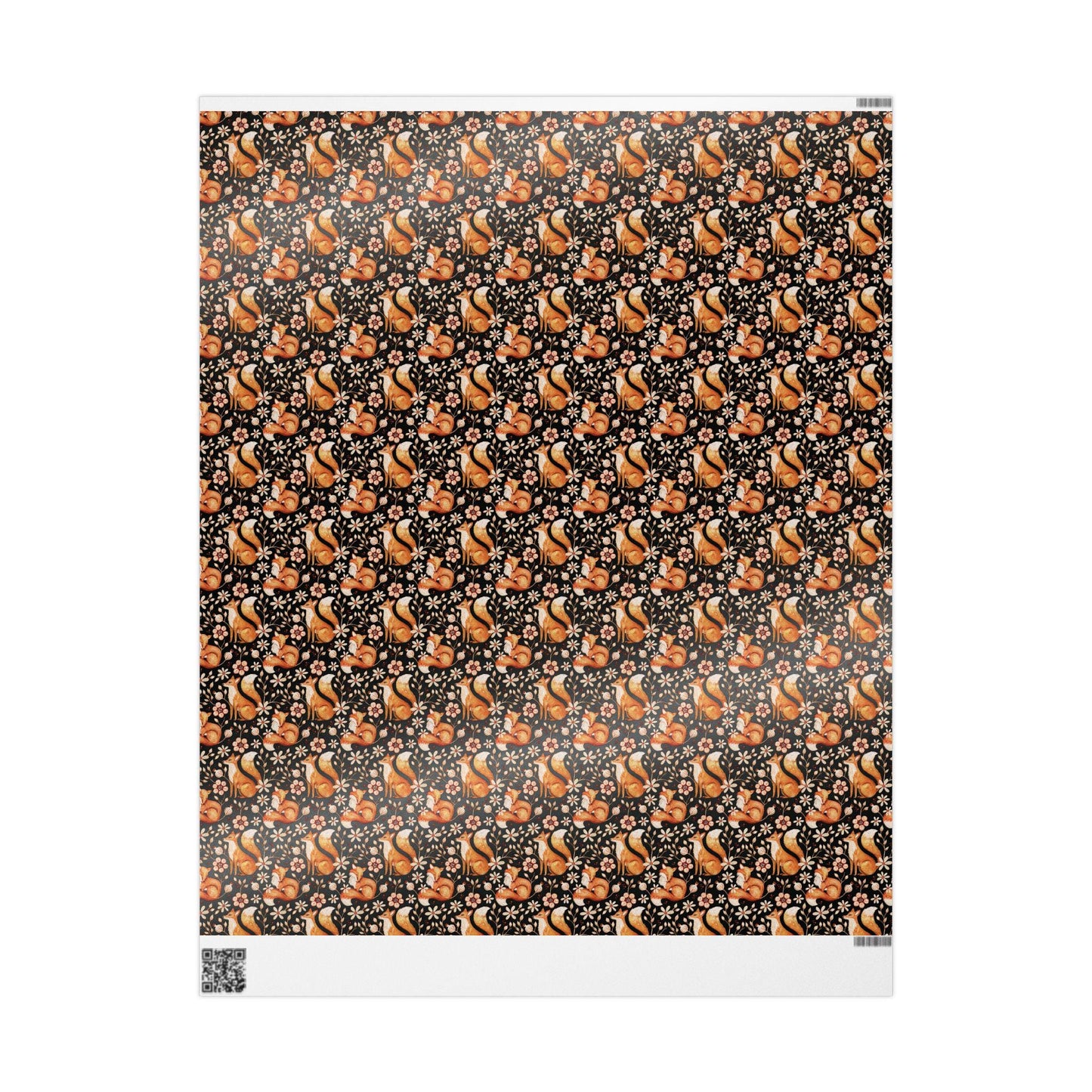 Foxes Wrapping Paper Roll for Woodland Themed Gifts and Party, Boho Forest Animals Gift Wrap, Custom Natural Forest Gift Packaging