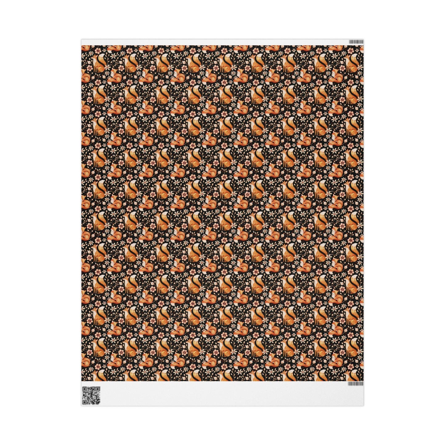 Foxes Wrapping Paper Roll for Woodland Themed Gifts and Party, Boho Forest Animals Gift Wrap, Custom Natural Forest Gift Packaging
