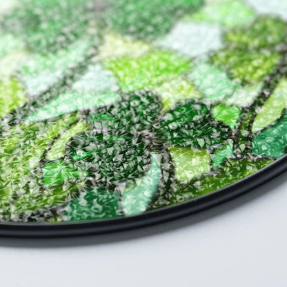 Four Leaf Clover Stained Glass Round Window Suncatcher Handmade Sun Catcher Lucky Charm St Patrick Day Gift for Friend