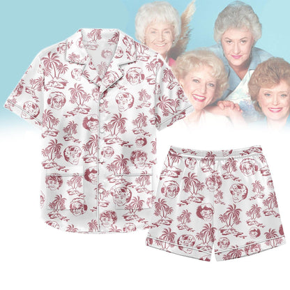 The Golden Girls Satin Pajamas Set, Short Pajamas, Funny Movie Sleepwear, Squad Goals Loungewear, Tv Show Women Pajamas, Gift For Fans