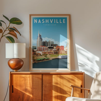 Nashville Wall Art, Nashville Tennessee Print, Nashville Skyline Poster, Nashville Sign, Nashville Map, Nashville Home Decor, Nashville Gift