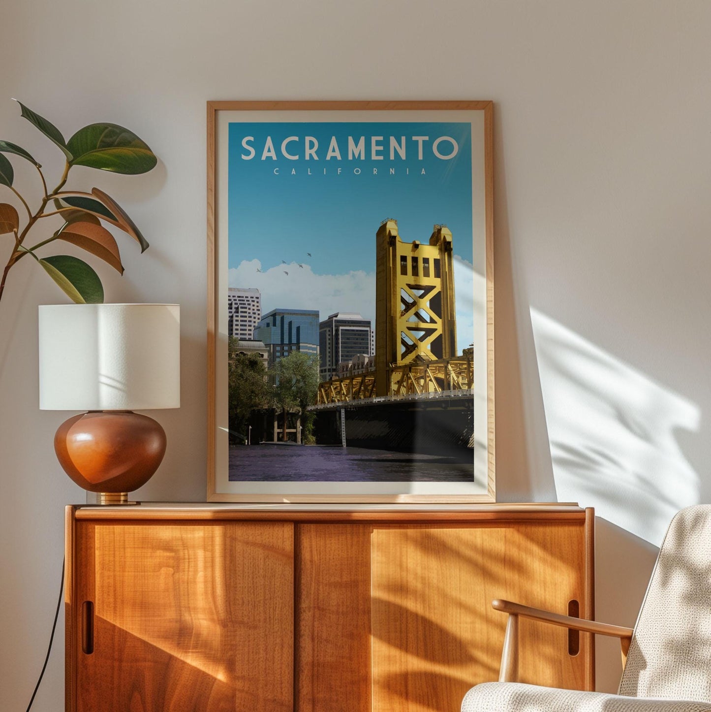 Sacramento Travel Poster, Sacramento Print, Sacramento Wall Art Canvas, Sacramento Gift, Sacramento Map, Sacramento California Postcard