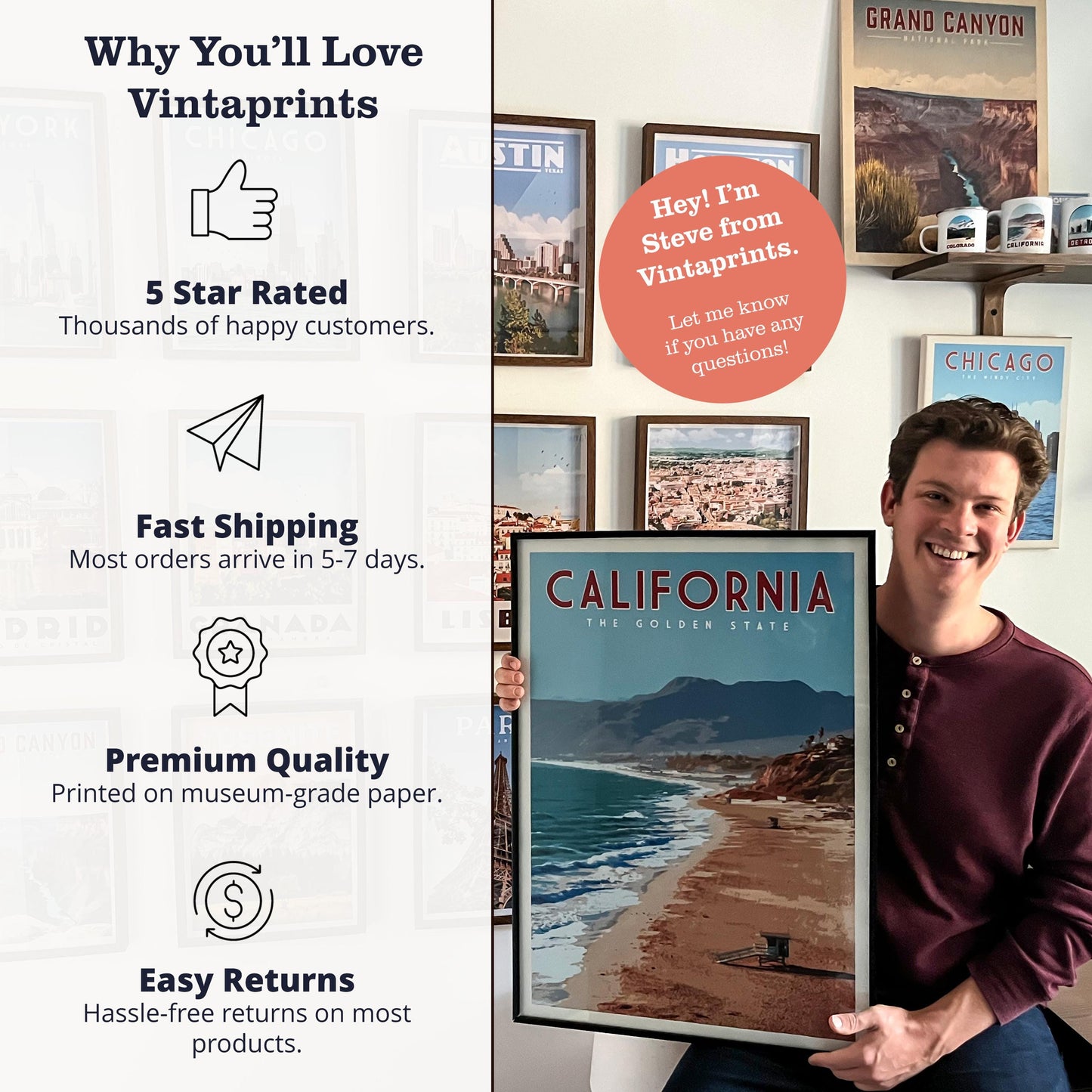 Destin Poster, Destin Wall Art | Florida Travel Poster | Destin Print, Housewarming Gift