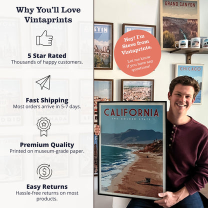 Destin Poster, Destin Wall Art | Florida Travel Poster | Destin Print, Housewarming Gift