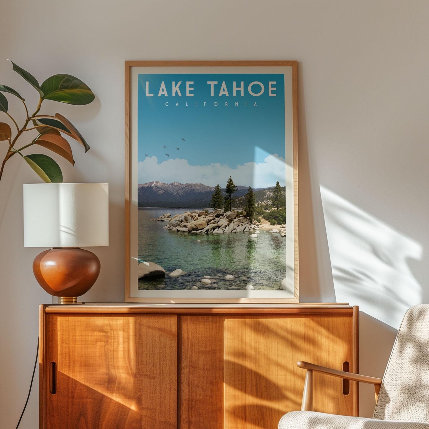 Lake Tahoe Print, Lake Tahoe California Poster, Lake Tahoe Wall Art, Lake Tahoe Gift, California Wall Art, California Print