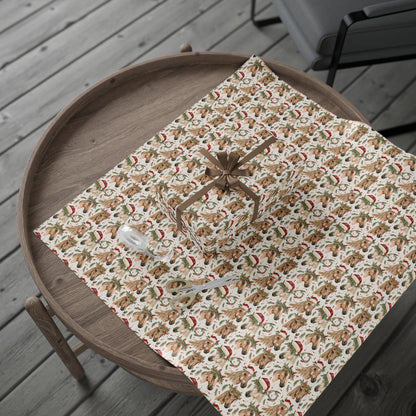 Horse Christmas Wrapping Paper, Equestrian Holiday Gift Wrap, Festive Horse Lover Present, Winter Riding Paper, Cowgirl Xmas Wrap