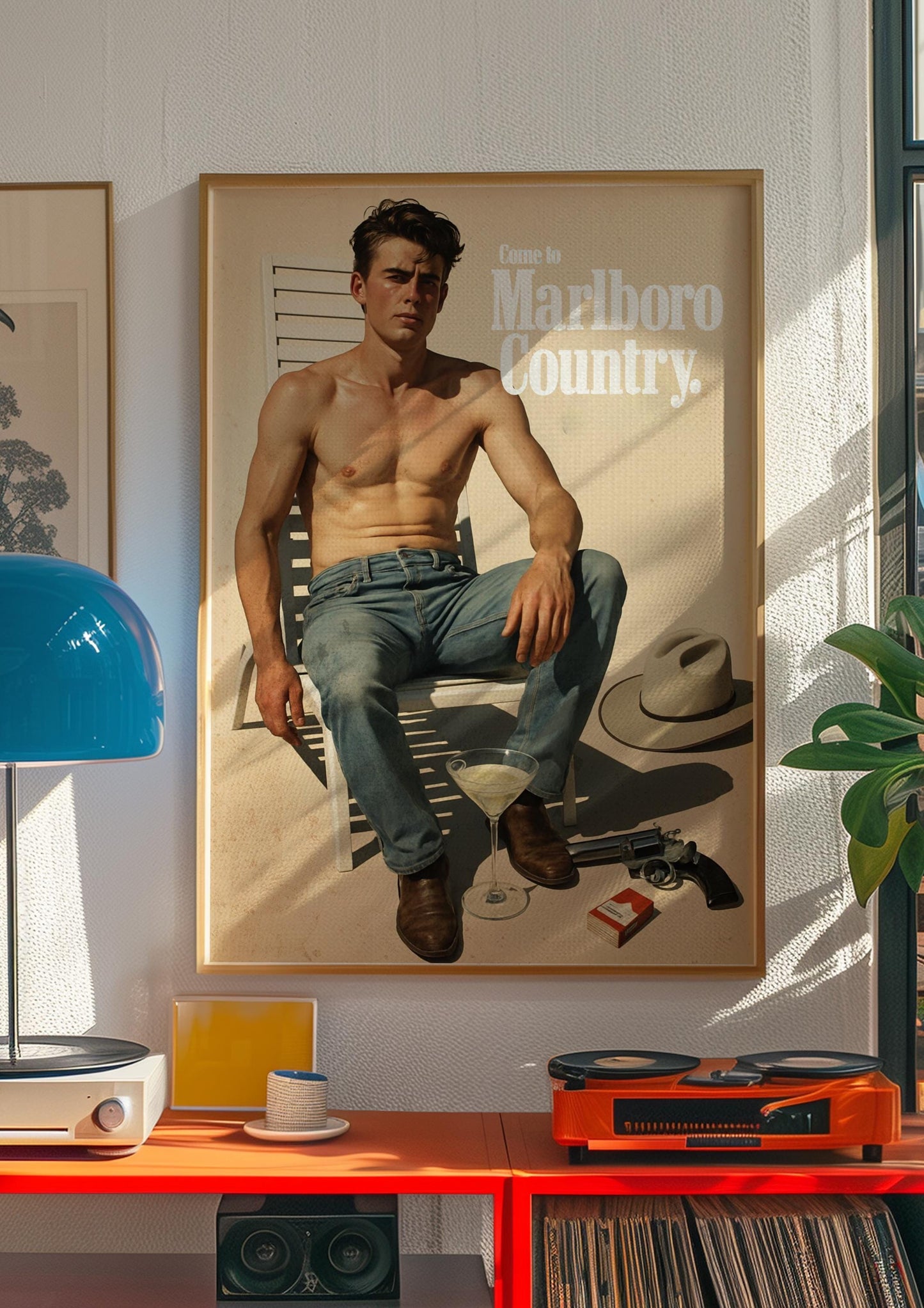 Vintage Cigarette Western Poster Print, Retro Marlboro Print, Tobacco Poster, vintage advertisment, cigarette poster marlboro, cigarette art