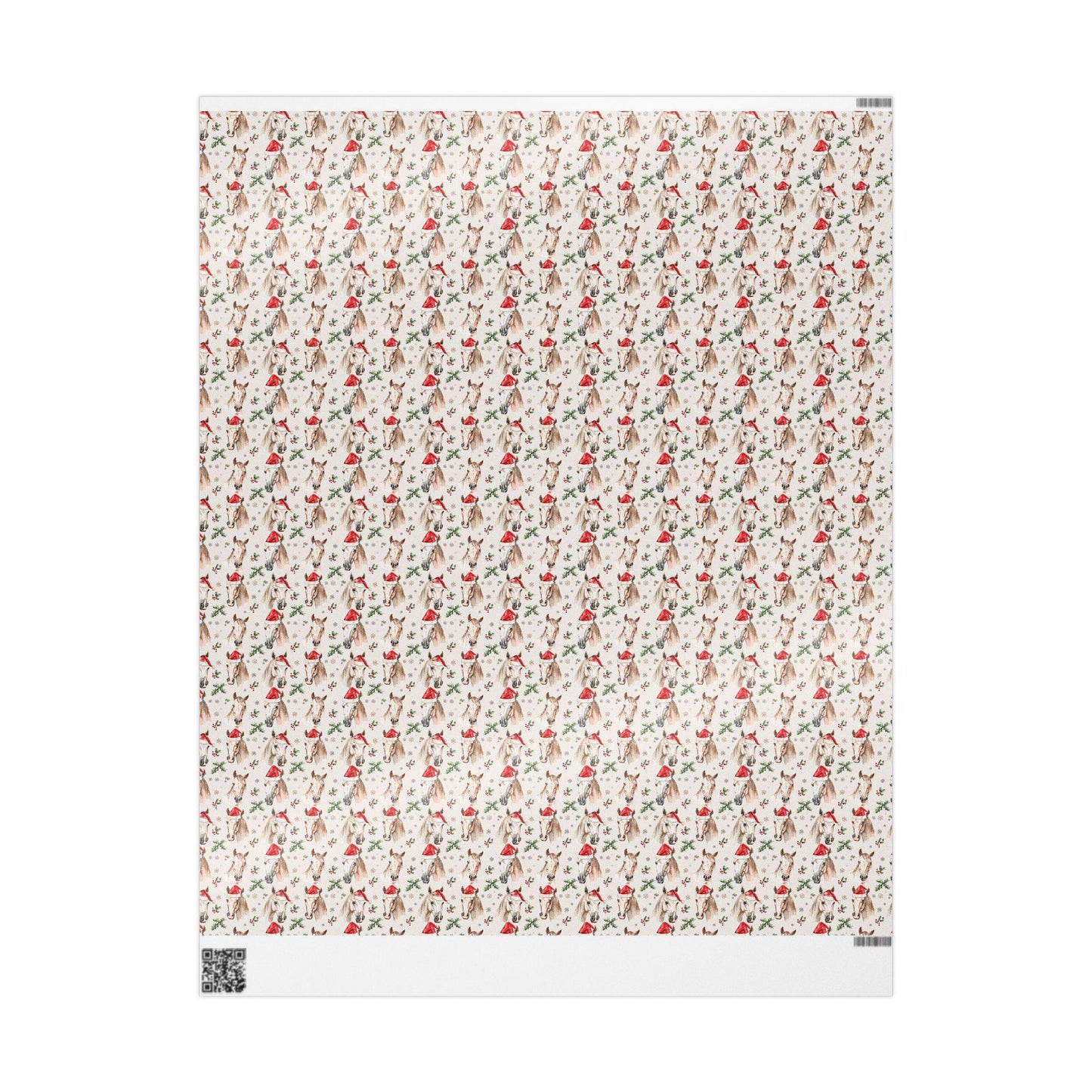Christmas Horse Wrap with Santa, Equestrian Holiday Gift Paper, Cowgirl Xmas Wrap, Winter Riding Present, Horse Lover Festive Paper