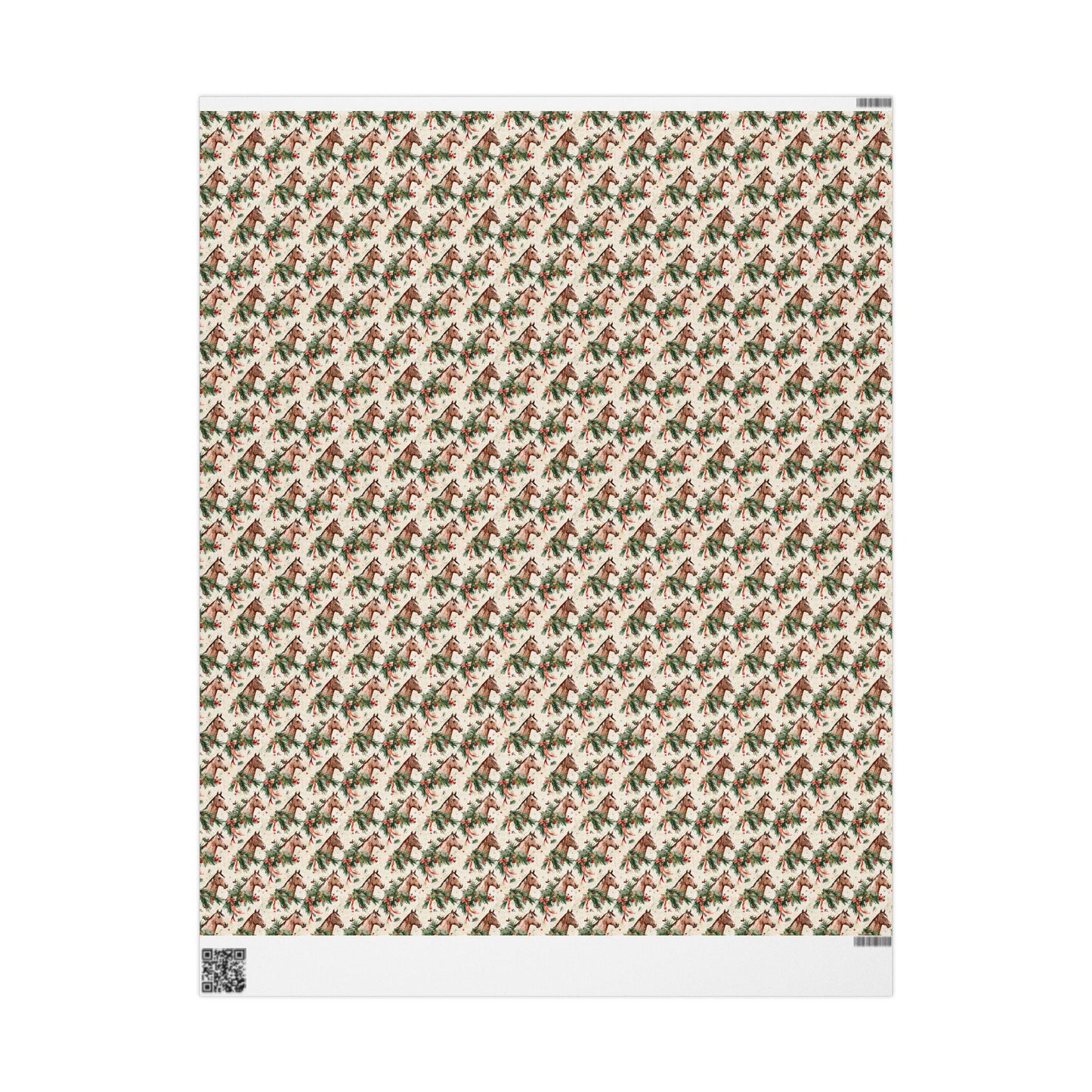 Equestrian Xmas Wrapping Paper, Horse Holiday Gift Wrap, Festive Riding Paper, Cowgirl Present Wrap, Winter Horse Lover Wrap