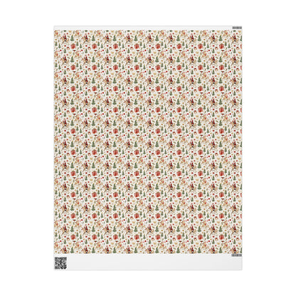 Santa Horse Wrapping Paper, Equestrian Christmas Gift Wrap, Cowgirl Holiday Paper, Winter Riding Present Wrap, Horse Lover Xmas